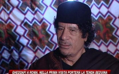 Gheddafi sarà a Roma il 10 giugno