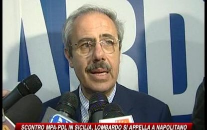 Sicilia, scontro Mpa-Pdl. Lombardo si appella a Napolitano