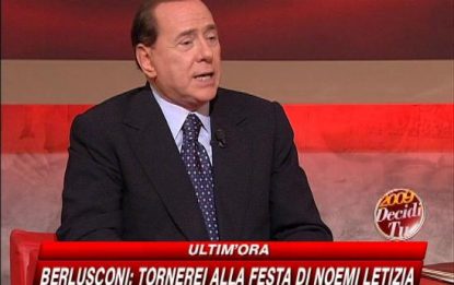 Berlusconi a SKY TG24: "Con Noemi niente di piccante"