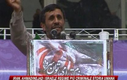 Ahmadinejad: "Isarele regime più criminale di sempre"