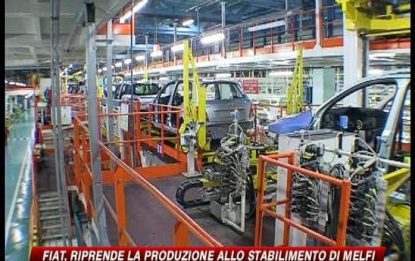 Fiat, ripresa la produzione allo stabilimento di Melfi