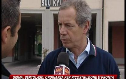 Abruzzo, Bertolaso: ordinanza ricostruzione è pronta