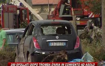Tromba d'aria nel Trevigiano, 200 sfollati e 28 feriti