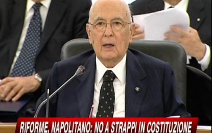 Napolitano: "Riforma possibile ma evitare strappi"
