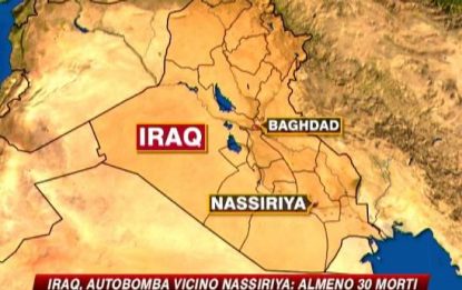 Iraq, autobomba vicino a Nassiriya: almeno 30 morti