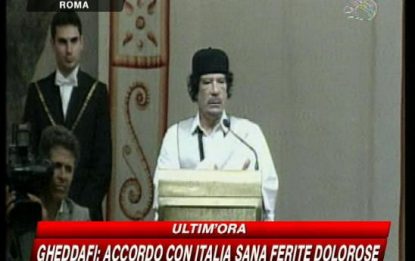 Gheddafi: "Nulla potrà risarcire il sangue dei libici"
