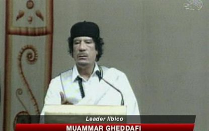 Gheddafi: "Nell'86 gli Usa furono come Bin Laden"