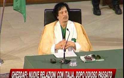 Gheddafi: i giovani devono conoscere l'odioso passato