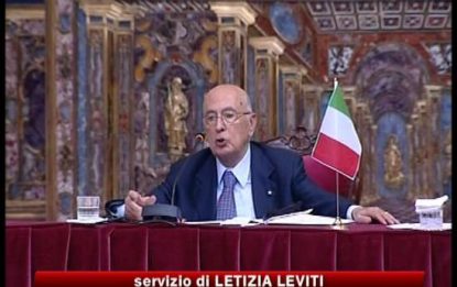 Giustizia, Napolitano: "Non interferire col Parlamento"
