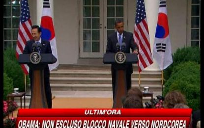Obama: "Non escludo blocco navale per Corea del Nord"