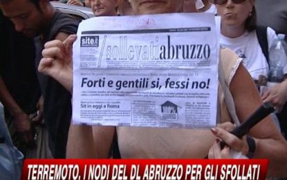 Abruzzo, slitta l'ok della Camera al decreto terremoto