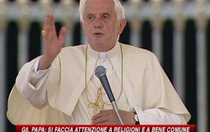 G8, il Papa: "Ricordare l'importanza delle religioni"