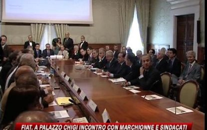 Fiat,a Palazzo Chigi incontro con Marchionne e i sindacati