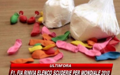 Roma, nascondeva cocaina nel palloncini: arrestato