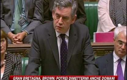 Gb, Gordon Brown: "Potrei lasciare domani"