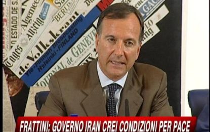 Frattini: "Governo Iran crei condizioni per la pace"