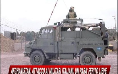 Afghanistan, attacco agli italiani: un parà ferito