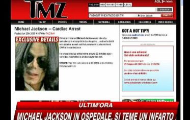 Michael Jackson in ospedale, si teme un infarto