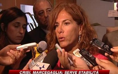 Crisi, Marcegaglia: "Serve stabilità"