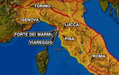 Viareggio, treni in tilt sulla Torino-Genova-Roma