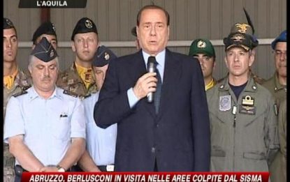 Abruzzo, Berlusconi: a novembre sfollati torneranno a casa
