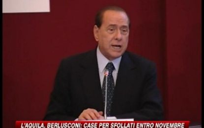 Abruzzo, Berlusconi: a settembre fuori dalle tende