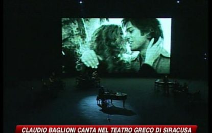 Claudio Baglioni canta nel teatro greco di Siracusa