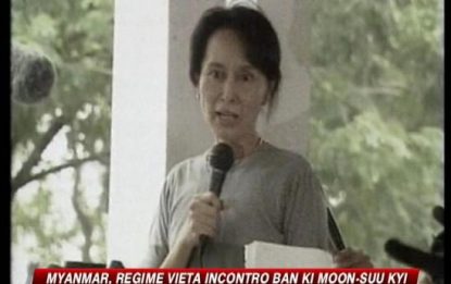 Myanmar, regime vieta incontro Ban Ki Moon-Suu Kyi