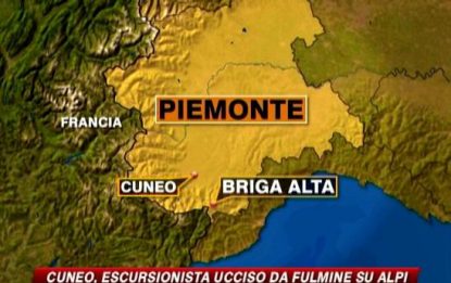 Cuneo, escursionista ucciso da fulmine sulle Alpi