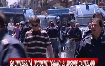 G8 università, 21 arresti per gli scontri di Torino