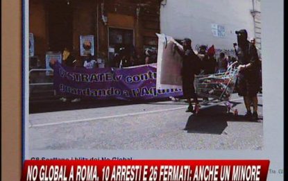 G8, vigilia calda: a Roma 10 arresti tra i No Global