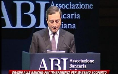 Draghi: "Dare più credito alle imprese"