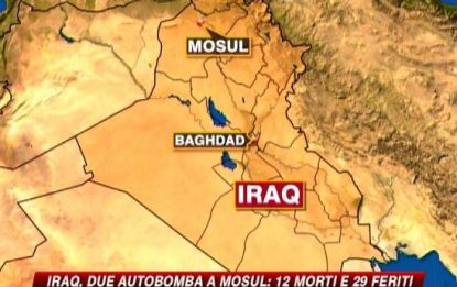 Iraq, due autobomba a Mosul: 12 morti e 29 feriti