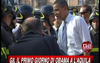 G8, Obama all'esordio strega L'Aquila