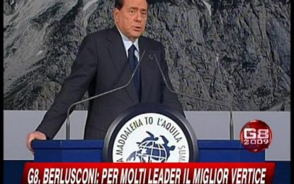 Berlusconi: "Per molti leader è stato il miglior G8"