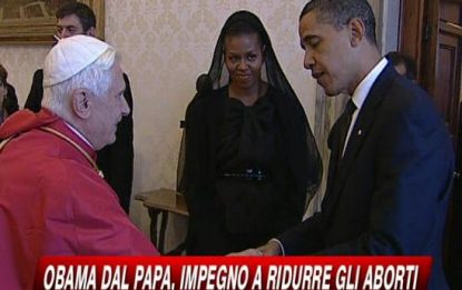 Obama dal Papa, impegno a ridurre gli aborti negli Usa