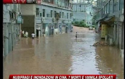 Nubifragi e inondazioni in Cina: 7 morti