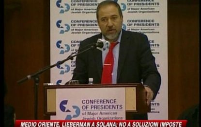 Israele, Lieberman: No ad una soluzione di pace imposta