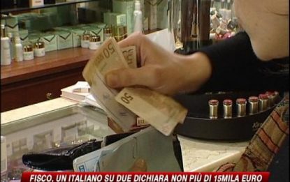 Fisco, sale il reddito medio degli italiani