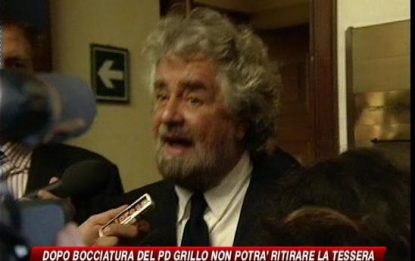 Pd, tessera proibita per Beppe Grillo