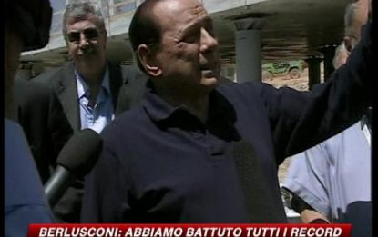 L'Aquila, Berlusconi: "Ricostruzione a tempo di record"