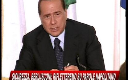 Sicurezza, Berlusconi: con Napolitano rapporti positivi