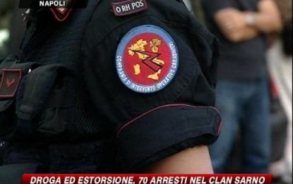 Droga ed estorsione a Napoli, 70 arresti nel clan Sarno