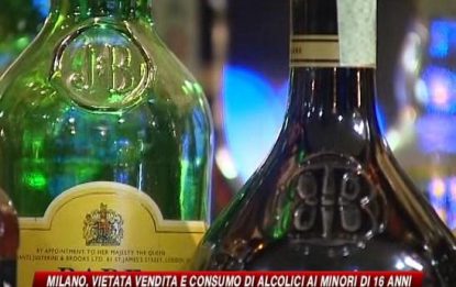 Milano, vietati alcolici ai minori di 16 anni