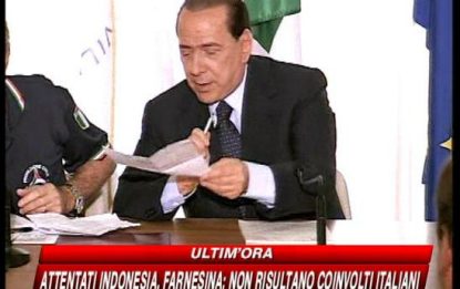 Sicurezza, Berlusconi: riflettere su parole del Colle