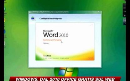 Windows: dal 2010 "Office" gratis sul web