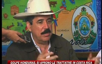 Honduras, Zelaya: tornerò anche se colloqui fallissero