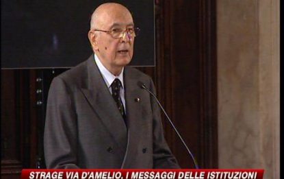 Napolitano: passione civica di Borsellino è eredità preziosa
