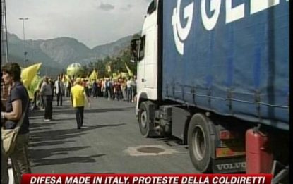 La Coldiretti protesta per la tutela del made in Italy