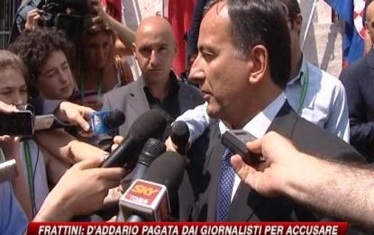 Frattini: D'Addario pagata da giornalisti per accusare